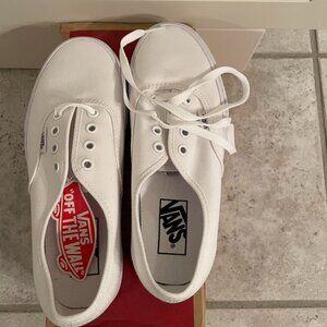 VANS Authentic True White Canvas Shoes / Size 7